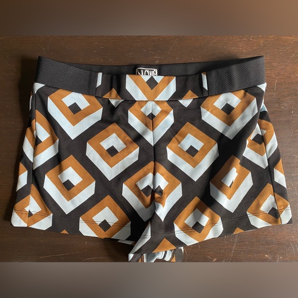 Diane Von Furstenberg Archive Diamond Printed Jogette Shorts - Picture 2 of 10